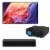 GPX Bluetooth Projector Screen Speaker and HDMI Cable Bundle Kit Perspective: front