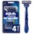 Gillette Sensor3 Men's Disposable Razor, 4 Razors Perspective: front