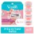 Gillette Venus ComfortGlide White Tea Women's Razor Blade Refills Cartridges Perspective: front