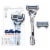 Gillette SkinGuard Men's Razors Handle + Blade Refill Cartridges Perspective: front