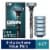 Gillette Mach3 Men's 3-Blade Razor Handle + Blade Refill Cartridges Value Pack Perspective: front