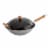 Joyce Chen Classic Series 14in Uncoated Carbon Steel Flat Bottom Wok Set Perspective: front