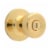 Atlas Polished Brass Privacy Tulip Door Knob Perspective: front