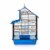 House Style Bird Cage - Blue Perspective: front