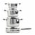 Denmark Tools For Cooks® Stax Stainless Steel Cookware Set - Black Perspective: front