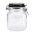 Day of the Dead Sugar Skull Yellow Mason Clamp Jar Perspective: front