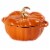 Mason Craft and More Orange Enameled 2 Quart Cast Iron Pumpkin Dutch Oven Orange Perspective: front