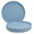 Smart Planet Lacey Periwinkle Recycled 4-Piece Dinner Plate Set Perspective: front