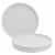 Smart Planet Lacey White Recycled 4-Piece Dinner Plate Set Perspective: front