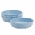 Smart Planet Lacey Periwinkle Recycled 4-Piece Dinner Bowls Set Perspective: front