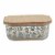Tabletops Unlimited Smart Planet Lacey Glass Food Storage with Bamboo Lid Perspective: front