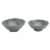 Infuse 2-Piece Nested Melamine Bowl Set - Gray Perspective: front