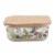 Tabletops Unlimited Enchanted Forest Glass Food Storage 32 oz Perspective: front