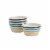 Smart Planet Striped Bamboo Fiber Tidbit Bowls Perspective: front