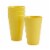 Smart Planet Yellow Bamboo Fiber Tall Cups Perspective: front