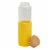 Smart Planet Yellow Median Glass Water Bottle With Bamboo Lid & Silicone Sleeve Perspective: front