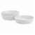 Tabletops Unlimited Smart Planet Recycled Plastic Dinner Bowls - White Perspective: front