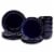 Mason Craft & More 12 Piece Stoneware Café Dinnerware Set - Navy Perspective: front
