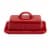 Tabletops Unlimited Mason Craft and More Stoneware Cafe Butter Dish - Red Perspective: front