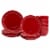 Mason Craft and More Stoneware Cafe Dinnerware Set - Red Perspective: front
