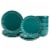 Mason Craft and More Stoneware Cafe Dinnerware Set - Teal Perspective: front