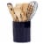 Tabletops Unlimited Mason Craft and More Stoneware and Bamboo Cafe Tub of Tools - Navy Perspective: front