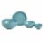 Tabletops Gallery Melamine Bowl and Plate Set – Light Blue Perspective: front