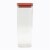 Tabletops Gallery Large Square Plastic Container – Bordeaux Perspective: front