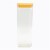 Tabletops Gallery Large Square Plastic Container – Amber Perspective: front