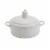 Tabletops Gallery Acorn Covered Baker – White Perspective: front