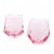 Tabletops Gallery Facet DOF Glass Set – Pink Perspective: front