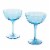 Tabletops Gallery 2 Piece Coupe Glass Set - Blue Perspective: front