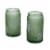 Tabletops Gallery 2 Piece Snowflake Soda Can Glass Set - Green Perspective: front