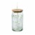 Tabletops Gallery 15.2 Oz Soda Can Glass Sipper - Green/Cats Perspective: front
