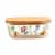 Tabletops Unlimited Gallery Glass Food Storage Container with Bamboo Lid Perspective: front