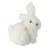 Raz 6 Soft White Faux Fur Sitting Easter Bunny Rabbit Spring Figure Perspective: front