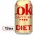 Diet Coke® Caffeine Free Zero Sugar Soda Can Perspective: front