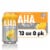 AHA® Caffeinated Citrus and Green Tea Flavored Sparkling Water Cans Perspective: front