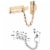 Defender Security Polished Brass Keyed Chain Door Lock U 9912 Perspective: front