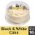 Our Specialty Treat Shop™ Black & White Round Double Layer Cake Perspective: front