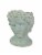 Distressed Cement Classic Greek Warrior Bust Indoor/Outdoor Head Planter Perspective: front