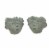 Set of 2 Pucker Up Concrete Head Kissing Face Mini Decorative Planter Pots 3.75 Inches Tall Perspective: front