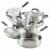 KitchenAid Cookware Set Premium Stainless Steel Perspective: front