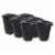 United Solutions Indoor Outdoor 32 Gal. Garbage Can w/ Lock Lid, Black (6 Pack) Perspective: front