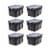 Rubbermaid Roughneck Tote Storage Container - Black/Cool Gray Perspective: front