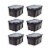 Rubbermaid Roughneck Tote Storage Container - Black/Cool Gray Perspective: front