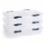 Rubbermaid Cleverstore 16 Quart Plastic Storage Tote Container with Lid (6 Pack) Perspective: front