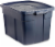Rubbermaid Roughneck Storage Box with Lid - Dark Indigo Metallic Perspective: front