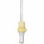 Lasco Repcal #6183 Hot/Cold Brass Assembly Bathtub Stem S-1143-3 Perspective: front