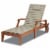 Storigami Water-Resistant 72 x 21 Inch Chaise Lounge Cushion, Heather Grey Perspective: front